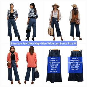 Emerson Fry Ultra High-Rise Wide Leg Pants Size M